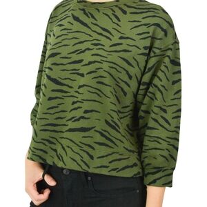 Green and Black Patterned Women's Sweater